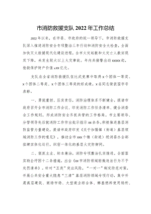 市消防救援支队2022年工作总结.docx