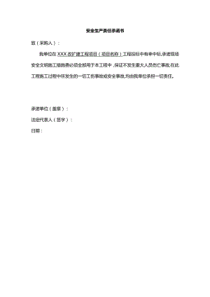 安全生产责任承诺书.docx