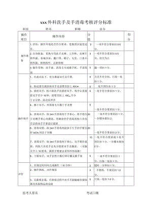 外科手消毒考核评分表.docx