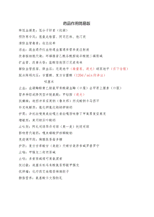常用药品说明简易版.docx