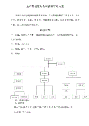 地产营销策划公司薪酬管理方案.docx