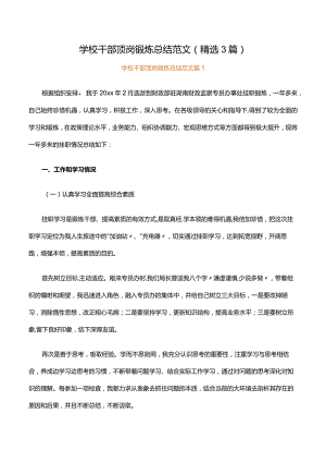 学校干部顶岗锻炼总结范文（精选3篇）.docx