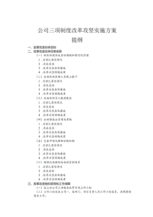 公司三项制度改革攻坚实施方案.docx