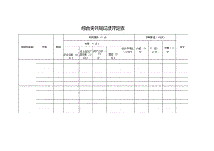 大学生综合实训周成绩评定表.docx