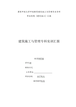 建筑施工实践实训报告范例.docx