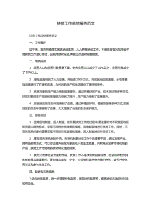 扶贫工作总结报告范文.docx