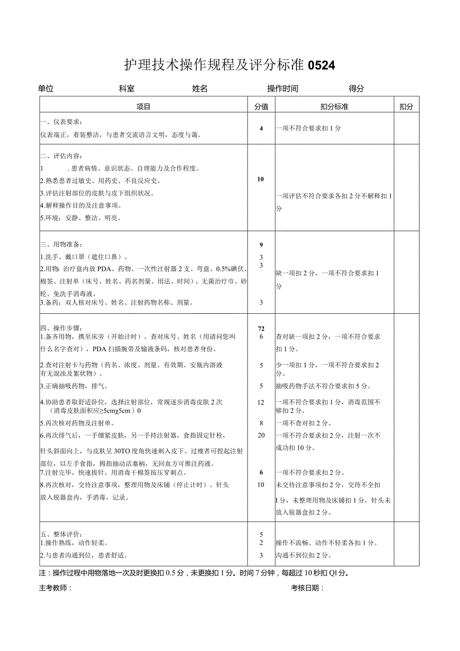 护理技术操作规程及评分标准0524.docx_第1页