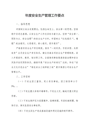 年度安全生产管理工作要点.docx