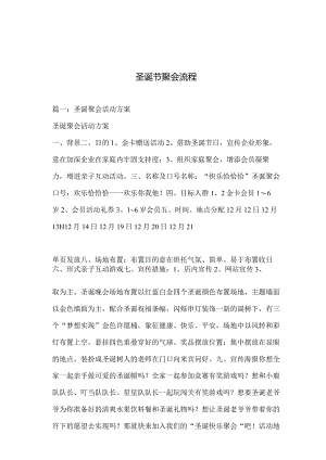 圣诞节聚会流程.docx