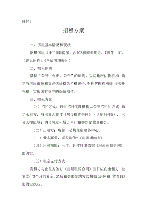 关于67套空置房屋委托招租的相关方案.docx