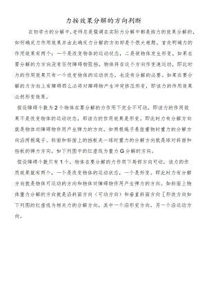 力按效果分解的方向判断.docx