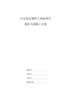 南地块基坑马道施工方案√.docx