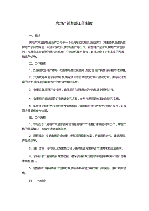 房地产策划部工作制度.docx