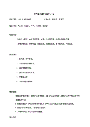 护理部专项督查记录.docx