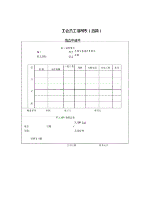工会员工福利表（后篇）.docx