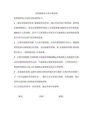 原始股股权交易交税流程.docx