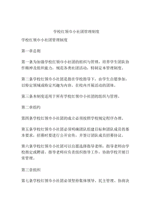 学校红领巾小社团管理制度.docx