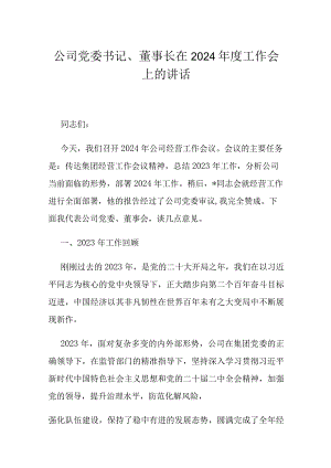 公司党委书记、董事长在2024年度工作会上的讲话.docx