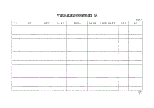 年度测量及监控装置检定记录表.docx