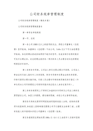 公司财务规章管理制度.docx