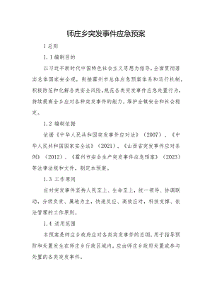 师庄乡突发事件应急预案.docx