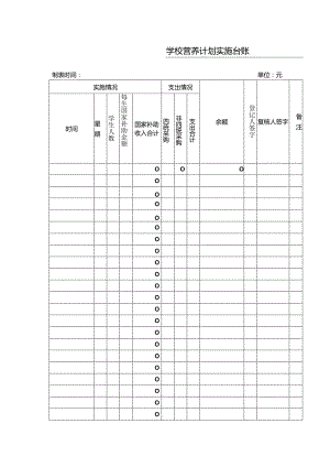 学校营养计划实施台账.docx