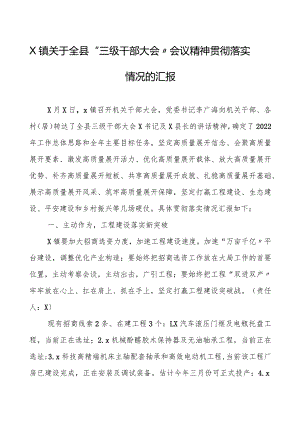 全县“三级干部大会”会议精神贯彻落实情况的汇报.docx