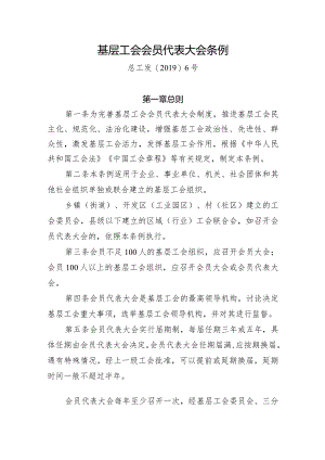 基层工会会员代表大会条例.docx