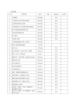 建筑结构工程施工技术资料核查表.docx