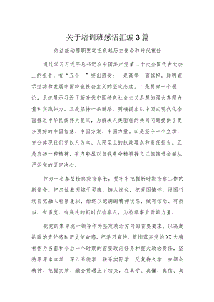 关于培训班感悟汇编3篇.docx