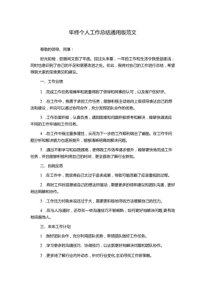 年终个人工作总结通用版范文.docx