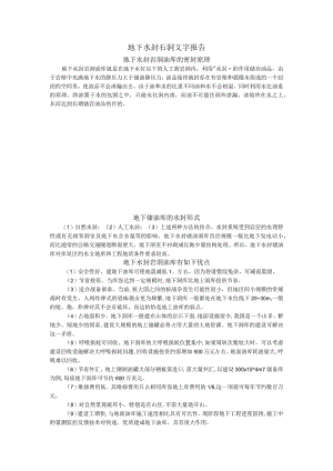 地下水封石洞文字报告.docx