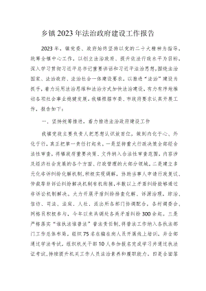 基层乡镇2023年法治政府建设工作报告.docx