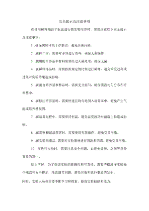 安全提示及注意事项.docx