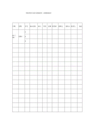 学校营养计划日采购清单.docx