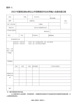 卫生医疗单位考选毕业生报名登记表.docx