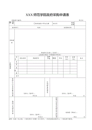 师范学院政府采购申请表.docx