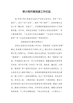 审计局开展党建工作纪实.docx