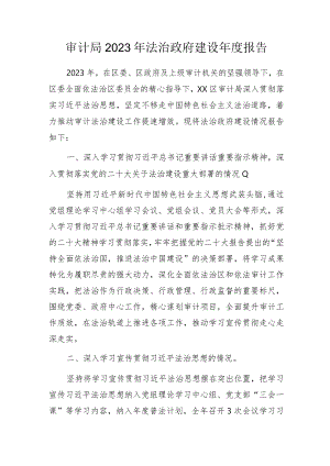 审计局2023年法治政府建设年度报告.docx