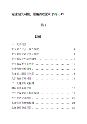 党建相关制度、常用流程图和表格（49篇）.docx
