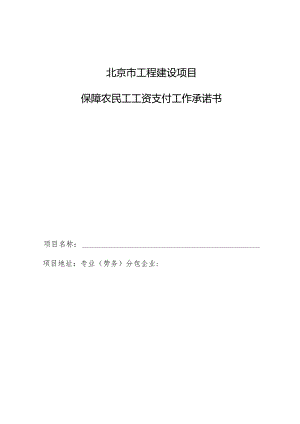 工资支付工作承诺书.docx