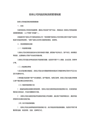 担保公司风险控制流程管理制度.docx