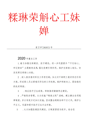 卫生院重点工作计划.docx