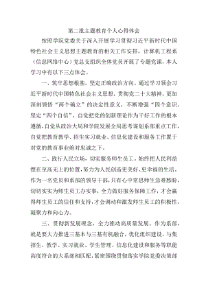 共青团干部学习第二批主题教育心得体会（汇编5份）.docx