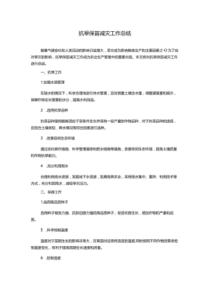 抗旱保苗减灾工作总结.docx