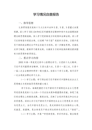 学习情况自查报告.docx