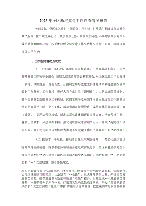 2023年全区基层党建工作自查情况报告.docx