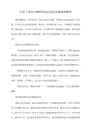 2022年年轻干部贪污腐败等违纪违法问题案例解析.docx
