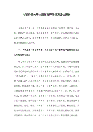 市税务局关于主题教育开展情况评估报告.docx