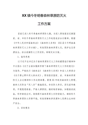 XX镇今冬明春森林草原防灭火工作方案.docx
